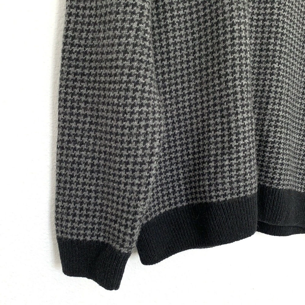 Merona Pullover Sweater Size Large Gray Black Houn - Picture 5 of 9
